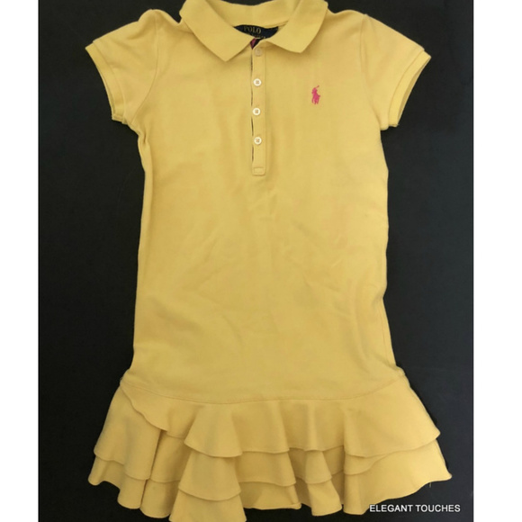 girls yellow polo dress